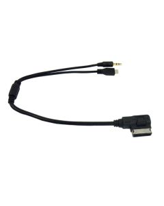 Micro USB and AUX 3.5mm Cable Adapter for AUDI Volkswagen Skoda