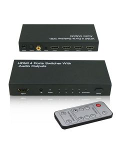 4x1 HDMI Intelligent switcher with audio output (Stereo.Toslink or COAX