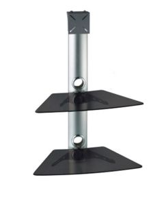 10"-23" TV,DVD Wall Mount with 2 Shelf Black