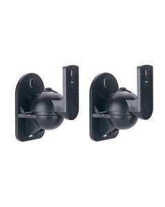 Black Universal Wall Mount Speaker Brackets - Pack of 2