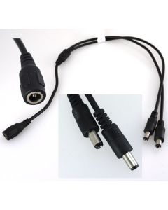 DC Male to Dual DC Female 40cm Lead