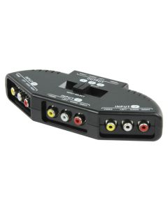 3 Way Audio Video Selector 3x RCA Inputs x3 and 1 output 3x RCA