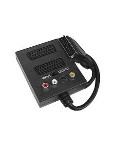 Scart Plug to 2x Scart Socket + 3x RCA Phono Socket + SVHS Socket Adapter
