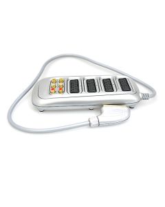 AV Selector 4x Scart Sockets With 6x Phono Gold Plated Scart 0.75m Lead