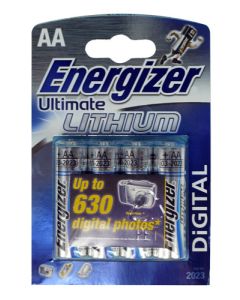 Lithium Battery Energizer Ultimate Lithium AA  Pack Of 4