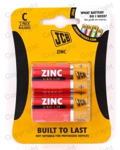 C Size Battery JCB Super Heavy Duty Zinc Chloride Card of 2
