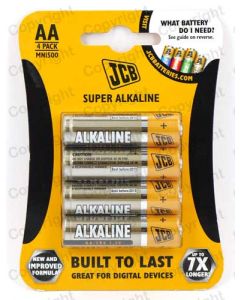 AA Battery JCB Super Alkaline Card of 4