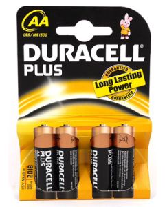 AA Battery DURACELL PLUS Card of 4