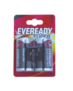 Eveready Super Heavy Duty D Size D2 D-R20 Zinc Carbon Battery (Pack Of 2) S3974