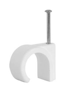 Cable Clip 6mm Round White