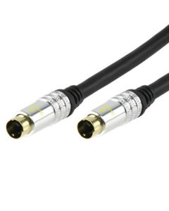 SVHS Male Plug To SVHS Male Plug Lead 1.5m, Gold Plated
