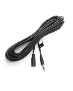 3.5mm Stereo Jack Male Plug To 3.5mm Stereo Jack Female Plug Lead 5m, Black