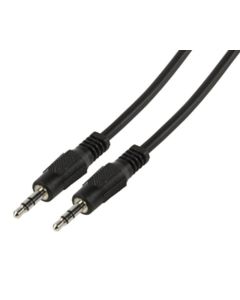 3.5mm Stereo Jack Male Plug To 3.5mm Stereo Jack Male Plug 0.5m, Black Lead