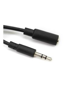 3.5mm Stereo Jack Male Plug to 3.5mm Stereo Jack Female Socket Lead 3m, Black