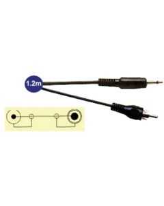 3.5mm Mono Jack Male Plug to RCA Phono Male Plug Lead 1.2m
