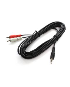 3.5mm Stereo Jack Male Plug To 2x RCA Phono Male Plugs Lead 3m