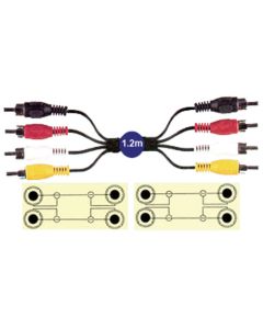 4x RCA Phono Plugs to 4x RCA Phono Plugs Lead 1.2m