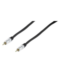 3.5mm Stereo Jack Male Plug to 3.5mm Stereo Jack Male Plug Cable 1.5m, Gold Plated