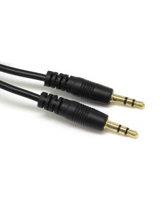 3.5mm Stereo Jack Male Plug To 3.5mm Stereo Jack Male Plug Lead 1m Black