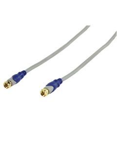 Coaxial F Connector Male to F Connector Male Cable Gold Plated 0.7 m