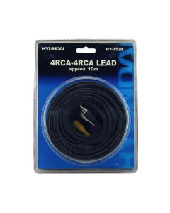 4x RCA Phono Plugs To 4x RCA Phono Plugs Lead 10m