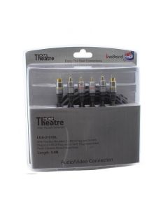 2x RCA Phono Male Plugs and SVHS Male Plug To 2x RCA Phono Male Plug and SVHS Male Plug Lead 5m