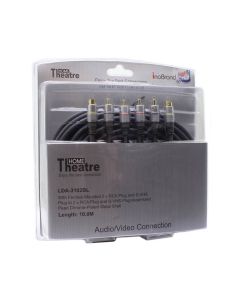 2x RCA Phono Male Plugs and SVHS Male Plug To 2x RCA Phono Male Plug and SVHS Male Plug Lead 10m