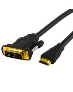 HDMI Male Plug To DVI-D Male Single Link 1.5m Lead Gold Plated