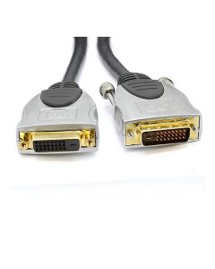DVI-D Male Plug To DVI-D Female Socket Lead 1.5m Gold Plated