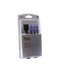 DFP MDR14 Pin Plug To 3x RCA Phono Plugs 1.5m Lead Goldplated