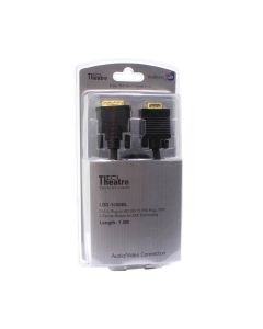 DVI-I Male Plug To VGA DB 15 Pin Male Plug Lead 1.5m, Gold Plated