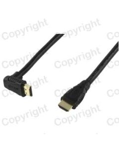 HDMI Male Plug To HDMI Male Plug Right Angled Lead 1.5m Gold Plated