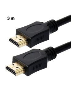 HDMI Male Plug to HDMI Male Plug Lead 3M, Version 1.4 High Speed with Ethernet