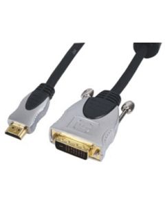 HDMI Male Plug To DVI-D Male Plug Lead 20m, Gold Plated High Quality