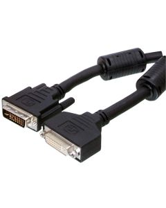 DVI-D Male Plug To DVI-D Female Socket Lead 2.5m, Dual Link Gold Plated