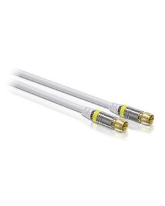 F-Connector Plug to F-Connector Plug Lead 5m, Philips Gold Plated