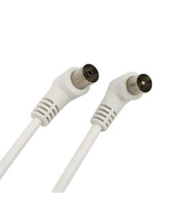 Coax Male Plug to Coax Female Socket Lead 1.5m Angled