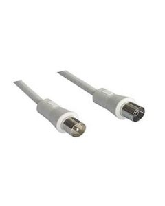 Coax Male Plug to Coax Female Plug Lead 2.0m White