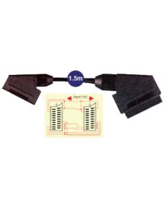 Scart Plug to Scart Socket Lead 1.5m Audio/Video Extension