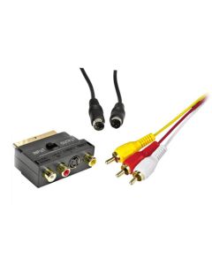 DVD to TV Scart Kit 4 Piece Gold Plated Lead 5m
