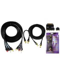 DVD to TV/VCR Leads Kit Gold