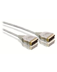 Scart to Scart Plug Lead 5m 24ct Gold Plated Philips