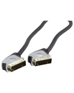 Scart Plug to Scart Plug Lead 10m Gold Plated