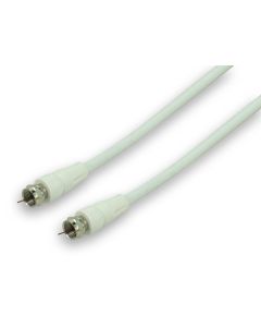 F-Connector Plug to F-Connector Plug Lead 10m White