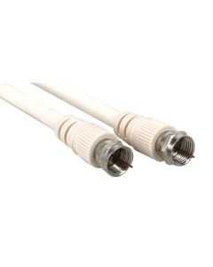 Coax Cable F-Connector MALE Plug to F-Connector MALE Plug Lead 1.5m White