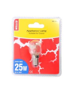 Universal Wellco Microwave Oven Lamp 25W 240V SES (E14) Clear Pygmy WEL4813